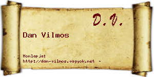 Dan Vilmos névjegykártya